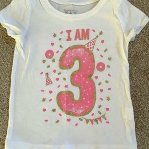 The Childrens Place 3 year old birthday shirt